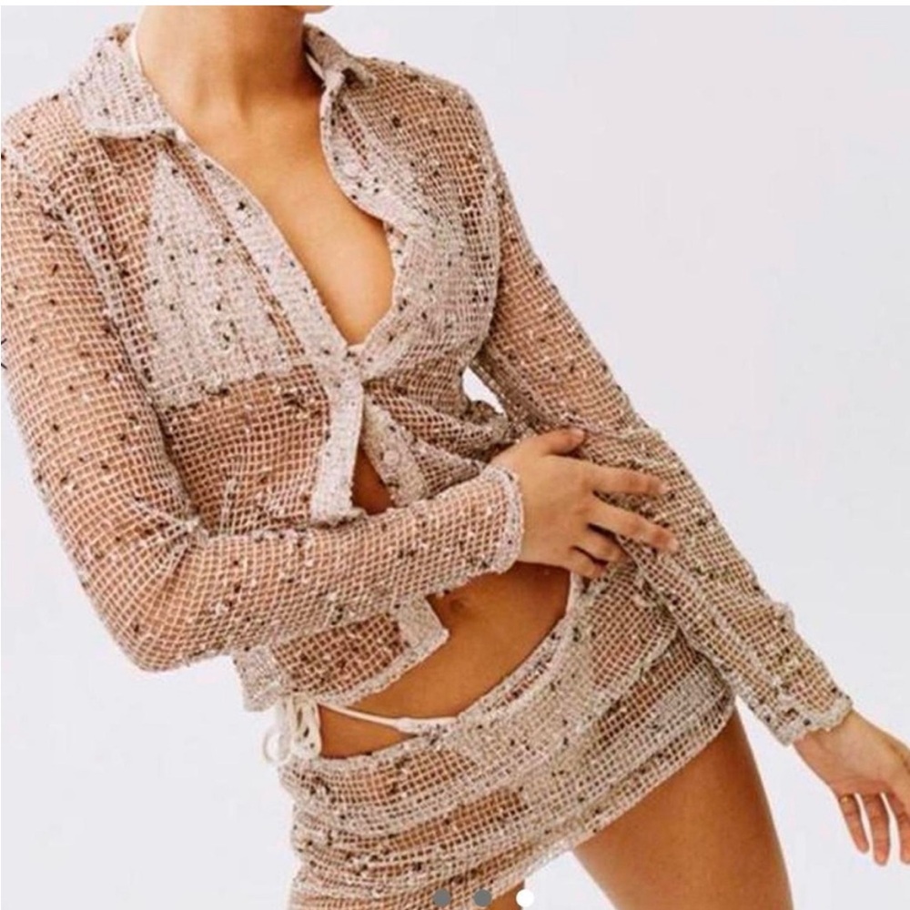 Stylish Mesh Cover-Up Top